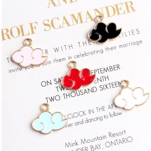 10pcs New Arrival Kawaii Clouds Enamel Charms DIY Pendant for Necklace Bracelet Charms Handmade Jewelry Golden Alloy Charms