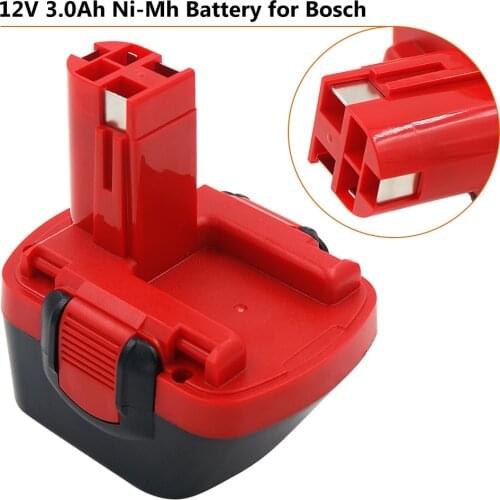 12V Nimh 3000mAh 3.0 Ah BAT120 Battery for Bosch 12V GLI 12V,22612,23612, 3360 ,3360K,PSR 12VE BAT045 BAT046 Power Tools