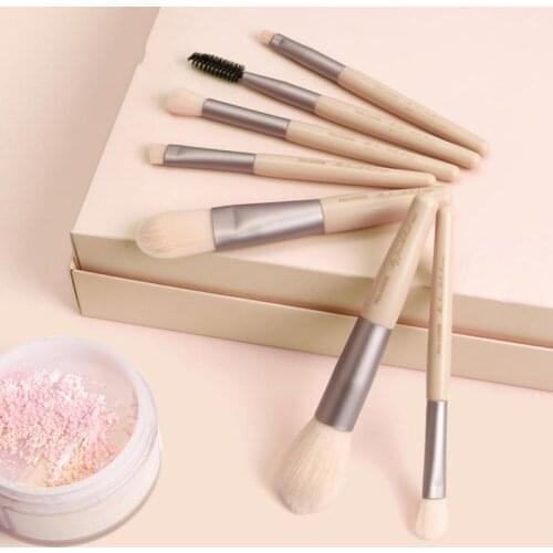 7Pcs/Sets Makeup Brush Portable Mini Powder Brush Eyeshadow Brush Easy To Stick Powder Rich Brush Hairs Soft And Silky Cosmetic