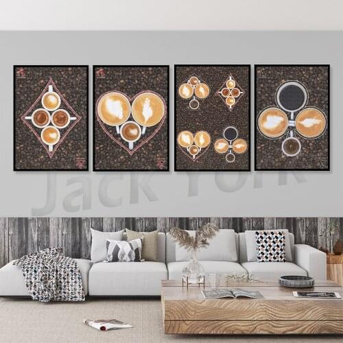 Abstract Wall Art Coffee Poster Prints Retro Ace Canvas Painting Wall Picture Cuadros Club Bar Restaurant Decoration