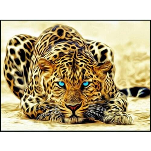 40*30cm 5D Diy diamond Painting kits Leopard Full Diamond Animal Mosaic Pattern Gift Diamond Embroidery Home Decor pictures toys