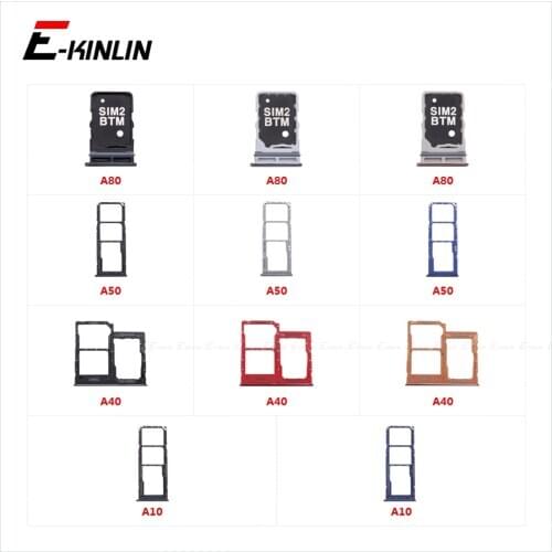 Sim Card Socket Tray Reader Holder Connector Micro SD Adapter Container For Samsung Galaxy A80 A50 A40 A10 A805 A505 A405 A105