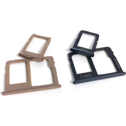 Sim Card Slot Tray Holder For Samsung Galaxy J6+ J610F J6 Plus/J4+ J415F J4 PLUS 2018 6.0 inch Dual Sim Card Adapter Parts