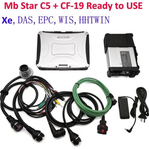 Mb Star C5 2021.03 SD Connect C5 with SSD software wifi function diagnostic tool mb star c5 vediamo/X/DSA/DTS Laptop CF-19