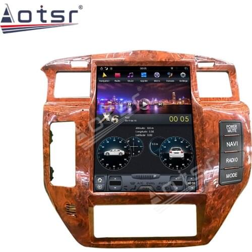 For NISSAN PATROL Y61 2005 - 2007 2008 Android 9.0 4+64G PX6 Vertical Tesla IPS Screen DSP Car Radio Multimedia Player Head Unit