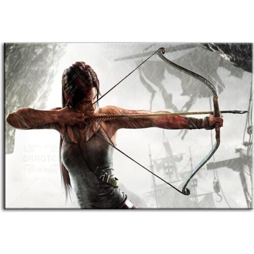 Home Decoration Archery Woman Canvas Paintings Horizon Dawn Pictures Wall Artwork Game Modular Printed Poster Hotel Living Room