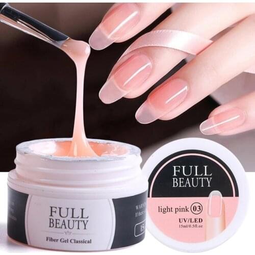 15ml GISLAN Quick Building Gel for Nail Extension Acrylic White Clear UV Builder Gel Manicure Nail Art Prolong Forms Tips HOT
