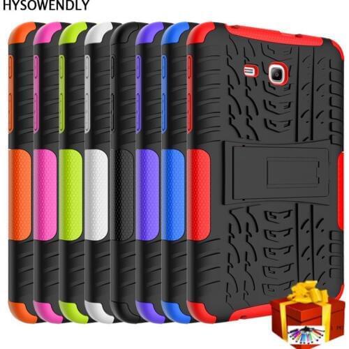 HYSOWENDLY Tablet Case For Samsung Galaxy Tab 3 Lite T110 Kids Armor Hard PC Soft Silicone TPU Cover For Galaxy Tab E Lite 7.0