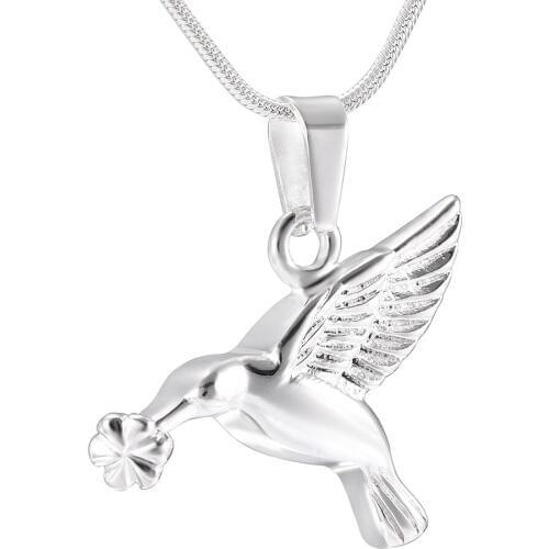 K001 Bird Cremation Jewelry for Ashes Pendant Locket Stainless Steel Keepsake Memorial Urn Necklace for Men Women