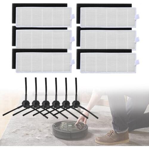 ForReplacement Filter & Side Brush Kit for ILIFE A6 A4 A4s Robot Vacuum Cleaner