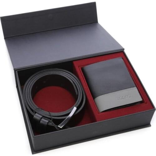 Leather Wallet and Set With Belt For Men