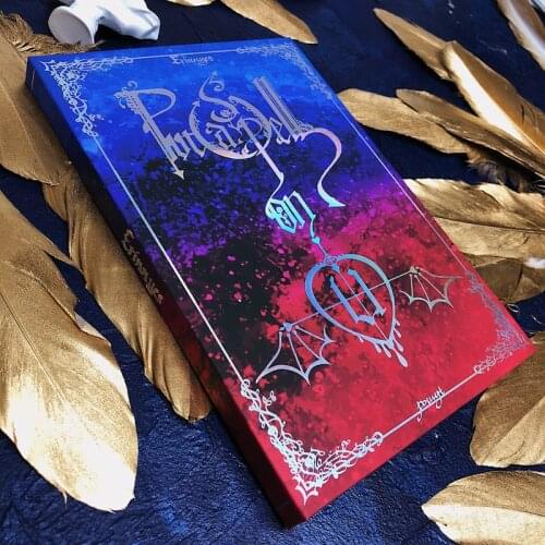 Beautiful magic book Empty Magnetic Eyeshadow Palette Violet Purple Diamond Makeup Magnet