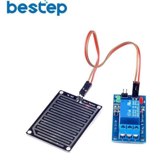 Rain Water Sensor Module DC 5V Relay Control Module Rain Sensor Water Raindrops Detection Module for Arduino Robot Kit