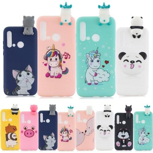 Soft TPU Phone Case for Funda Huawei P30Pro P40Pro P30 P40 P20 Pro P10 Mate 10 20 P8 Lite Protector Cover Etui 3D Cartoon Coque