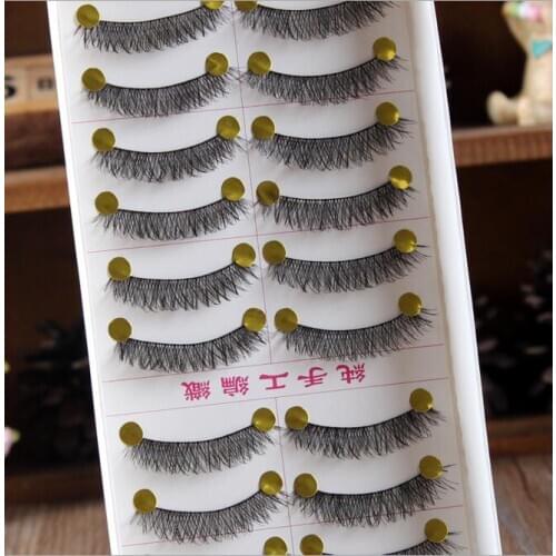 M14 natural black cotton stalk Crisscross DIY false eyelashes as handmade fake eyelashes artificial eyelashes for beauty makeup