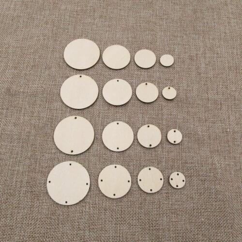 Unfinished Blanks Laser Cut Shape Round Circle Cutouts Wood Macrame Ear Rings Jewelry Making Supplies