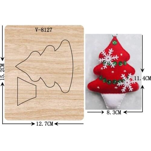 New Christmas tree, pendant wooden dies cutting dies for scrapbooking Multiple sizes V-8127
