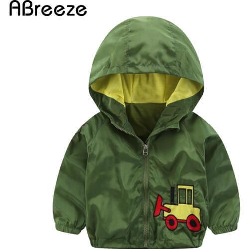 New spring autumn children outerwear & coats fashion 2-7T boys hooded jackets color green red full jackets for boys