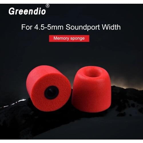 1 Pairs Greendio Original Memory Foam Ear Pads Tips Noise Isolating Earbud Comfortable Earpad for Earphone Colorful Headset Pads