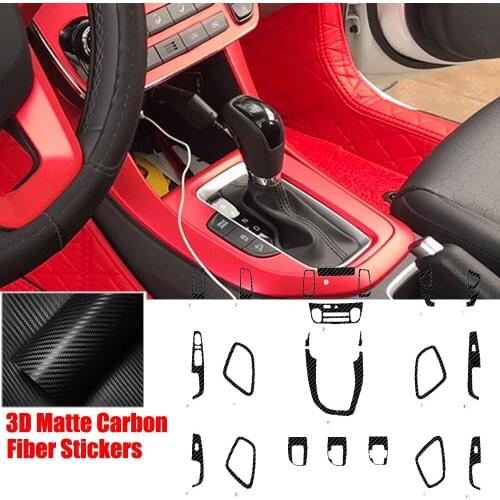 Full Set Interior Carbon Fiber Center Console Durable Wrap Protector Vinyl Decoration Sticker For Hyundai IX35 2018-2019