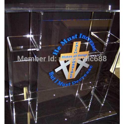 Pulpit furnitureFree Shipping High Quality Price Reasonable Cheap Clear Acrylic Podium Pulpit Lecternacrylic pulpit