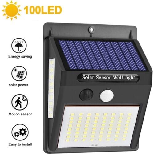 1-4pcs luz Solar Light 3 side Garden Solar Lamp PIR Motion Sensor Solar Powered By Sunlight Waterproof for Outdoor Wall Street D