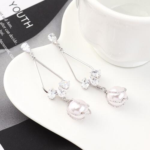 TONGKWOK Bohemia Exaggeration Dangle Earrings For Women Silk Thread Tassel Metal Long Chandelier Earrings #140398