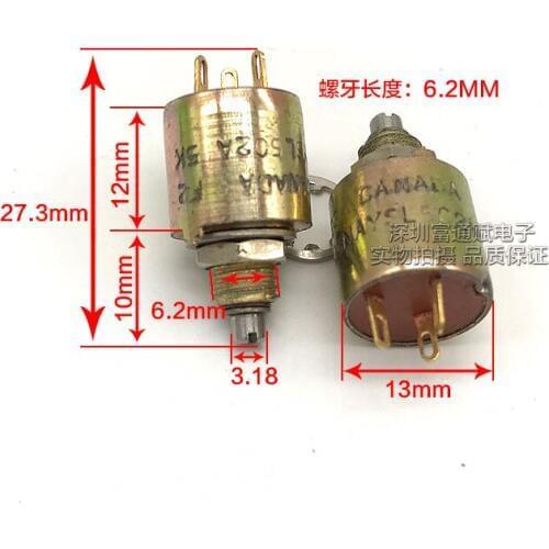 [VK] ORIGINAL PEC CANADA F2 RV6NAYSL502A 5K conductive plastic single coil potentiometer SWITCH