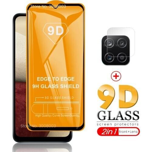 9D Full Glue Protective Glass For Samsung Galaxy A12 A 12 SM-A125F/DSN 6.5'' Screen Camera Protectors Toughened Film Guard Cover