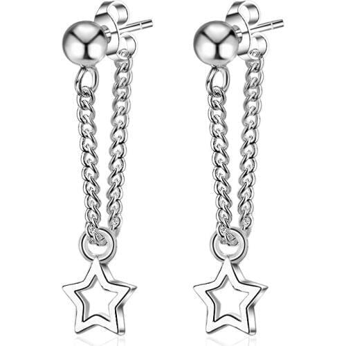 Utimtree Trendy Earrings for Women 2020 Simple Geometric Square Star Bow-knot Tassel Drop Earring Jewelry Valentines Day Gift