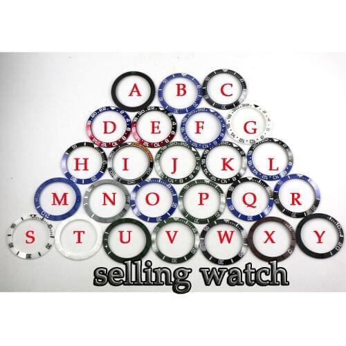1 pic 40MM Ceramic Red Black Blue Green bezel ( 25 color chosen) insert fit automatic 43mm parnis watch