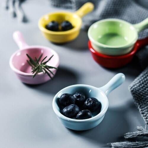 1pc Household Soy Tomato Sauce Salt Vinegar Flavor Spices Plate ceramics Seasoning Dish Tableware Small Breakfast dish