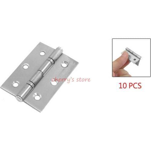 10 Pcs Door Cabinet 2" Long 0.15" Dia Mounting Hole Hinge