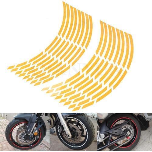 17-19 inch Universal motorcycle car tire sticker reflective rim tape decal For KAWASAKI Z250 Z300 Z750 Z750S Z800 Z900 Z1000