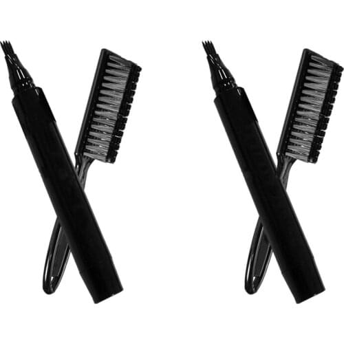 2Pc/Lot Beard Pencil&Beard Brush Moustache Coloring Shaping Tools