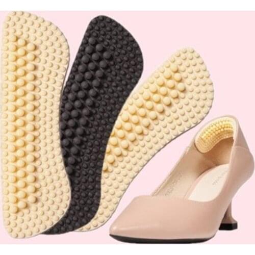 2Pcs Crash Insole Patch Silicone Inserts Soft Massage Silica Gel Fabric Shoe Pads Liner Grips Protector Back Heel Insoles