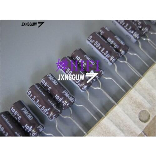 20PCS NICHICON PM 50V3.3UF 5X11MM 3.3UF 50V original audio Aluminum electrolytic capacitor 105 degrees 3.3uF/50V