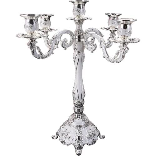 3/5 Head European Metal Candle Holder Candlestick Wedding Home Romantic Decor Pillar Stick Candlestick Decorative