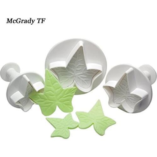 3pcs/set Ivy Leaf Shape Cookies Cutter Tools Fondant Tools Ivy Leaf Sugarcraft Cutters for Cake Decorating Tools Cake Tools