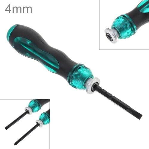 4 Inch Telescopic Ratchet Screwdriver Repair Household Hand Tool Dual-end Screw Driver Slotted Cross Magnetic Screwdriver