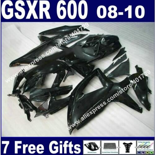 7 gifts Fairings for autobike 2008 2009 2010 SUZUKI GSXR 600 750 K8 brand new ABS 08 09 10 GSXR600 GSXR750 glossy black kit QZ67