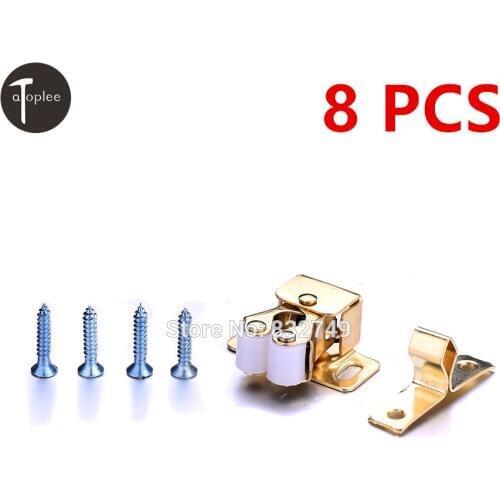 Top Quality 8 PCS Magnetic Buckle for Cabinet Door Lowest Prices Bathroom Toilet Small Large Lock Catch Latch Gate Lock Screw