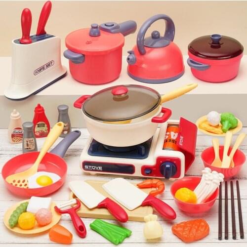 Household Appliances Pretend Play Kitchen Children Toys Barbecue Cooking Frying Eggs Cutting Vegetables Cooker Toys For Kid Toys