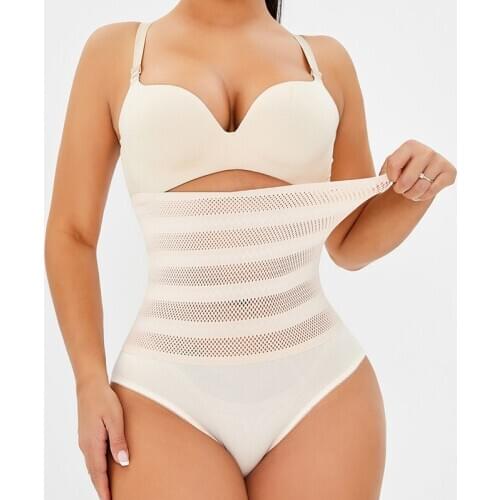 Breathable Mesh hole Shapewear Butt Lifter Body Shaper for Women Tummy Control Waist Power Shorts Booty Lift Pulling Underwear