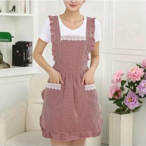 Fashion Apron Waterproof Kitchen Oil-proof Nail Shop Milk Tea Shop Coffee Shop Beauty Salon Overalls Women Double-layer