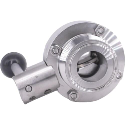 Fit 19mm-108mm Pipe OD x 1.5"/2"/3"/4" Tri Clamp Sanitary Butterfly Flow Control Valve SUS 304 316L Stainless Beer Brewing Home