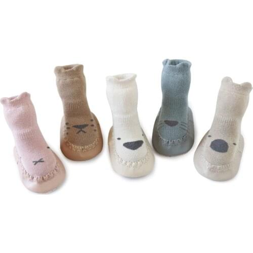 Baby Socks Shoes With Soft Soles Footgear Toddler Cotton Floor Sock Cartoon Autumn Indoor Shoe For Kids Kintted Sokken