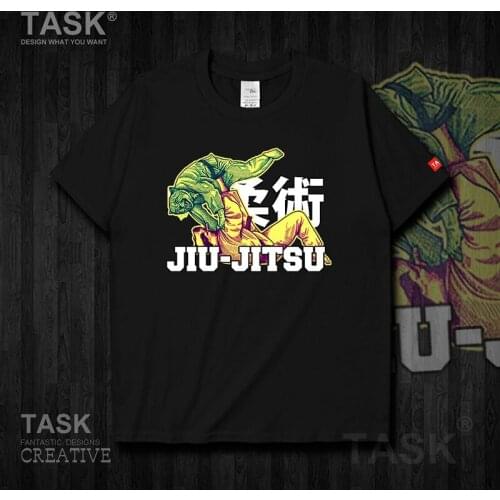 Leopard and Dog Wrestling Animal Illustration Brazilian Jujitsu T-Shirt Gift Summer Cotton Short Sleeve O-Neck Unisex T Shirt