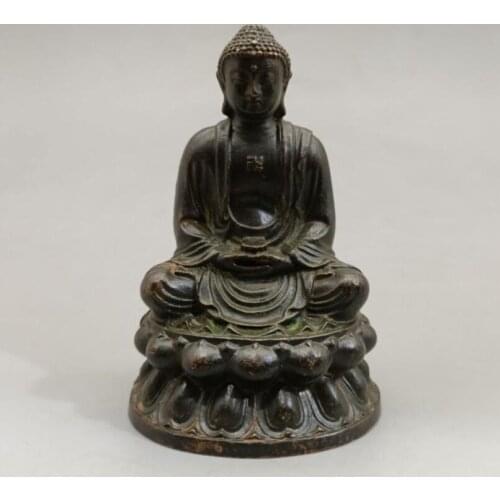 China brass Sakyamuni Buddha small crafts statue