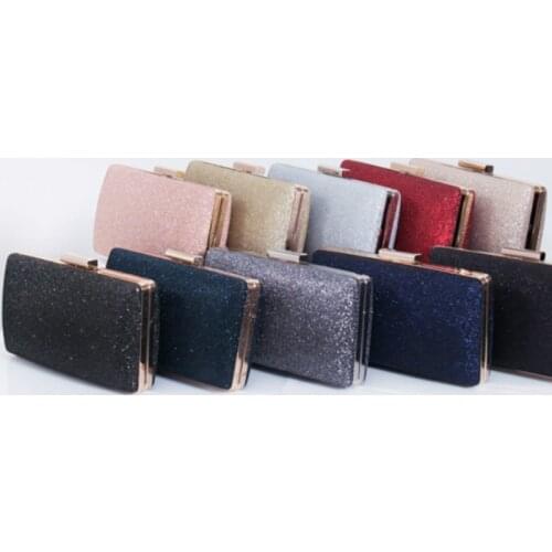 Women Evening Clutch Bag Sequin Clutch Female Crystal Day Clutch Wedding Purse Party Banquet Black/Gold Silver